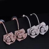 Pink Flower Wedding Earrings for Women Hot Saling