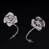 Pink Flower Wedding Earrings for Women Hot Saling