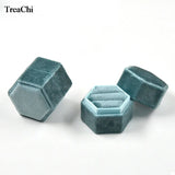Velvet Couple Ring Box Double Rings Box Jewelry Packaging Box