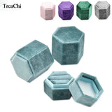 Velvet Couple Ring Box Double Rings Box Jewelry Packaging Box