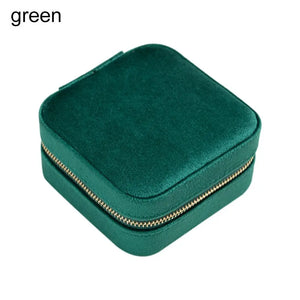 Earrings Ring Holder Travel Mirror Gift Case Jewelry Box