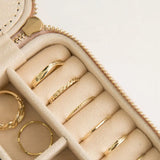 Earrings Ring Holder Travel Mirror Gift Case Jewelry Box