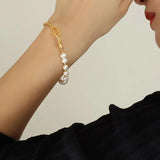 316L Stainless Steel Freshwater Pearl Bracelet for Women