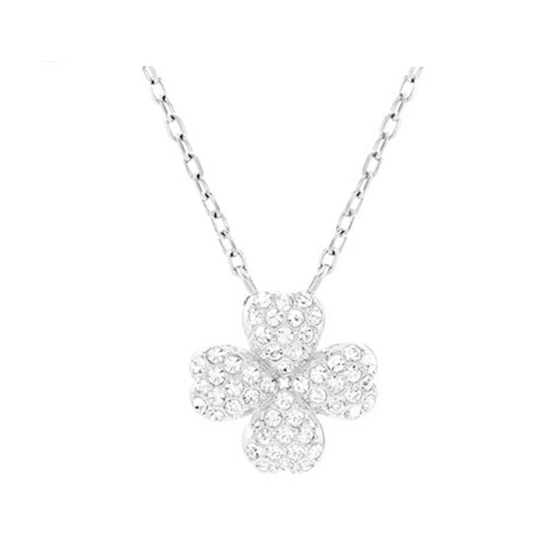 Crystal Four Leaf Clover Necklace for Women Girls Gift