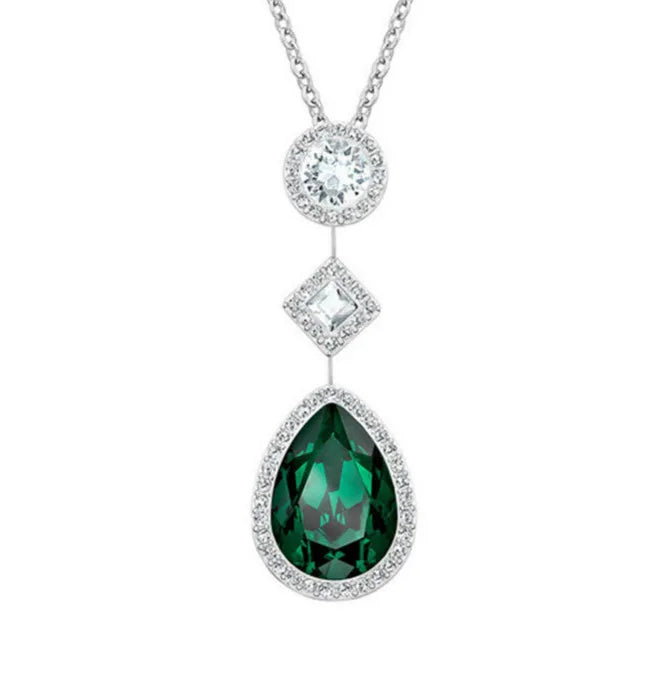 Green Crystal Pendant for Night Party