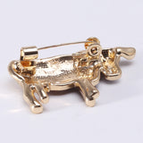 Enamel Cow Brooch Cartoon Animal Pin Jewelry Gift
