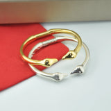 925 Silver 14k Opening Bracelet Electroplated Jewelry