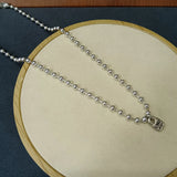 Electroplating 925 Silver Beads Chain Lock Necklace