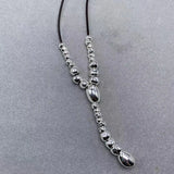925 Silver Beads Rope Necklace Gift