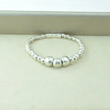 European & American Electroplated 925 Silver Charm Beads Bracelet
