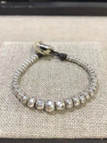 European American Electroplating 925 Silver Charm Beads Bracelet Jewelry