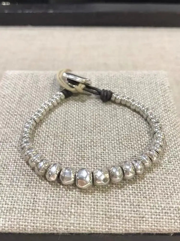 Electroplating 925 Silver Charm Beads Bracelet Jewelry