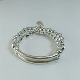 High Electroplating 925 Silver Double Layer Bracelet Holiday Gift