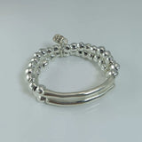 925 Silver Double Layer Bracelet Holiday Jewelry Gift
