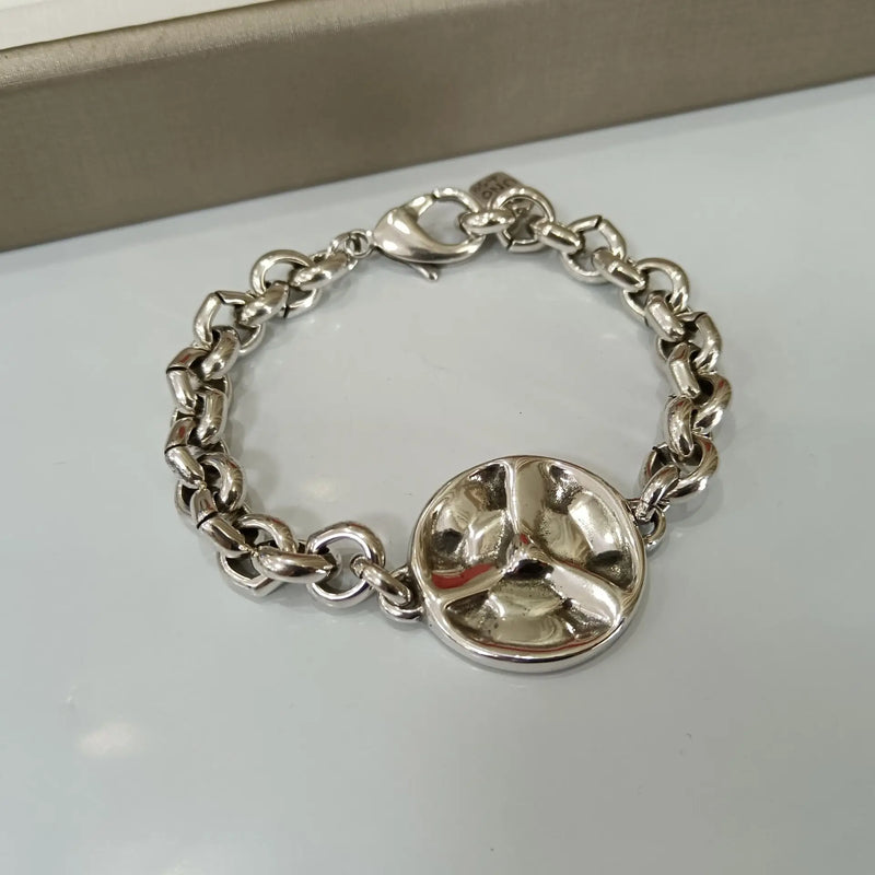 925 Silver Fan Retro Bracelet Holiday Jewelry Gift