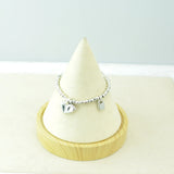 925 Silver Heart & Lock Bracelet - Holiday Jewelry Gift