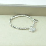 925 Silver Heart & Lock Bracelet Electroplated - Holiday Jewelry Gift