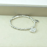 Electroplating 925 Silver Heart Lock Bracelet Holiday Gift
