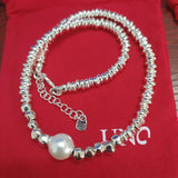 Electroplating 925 Silver Pearl Pendant Beads Necklace Jewelry Gift