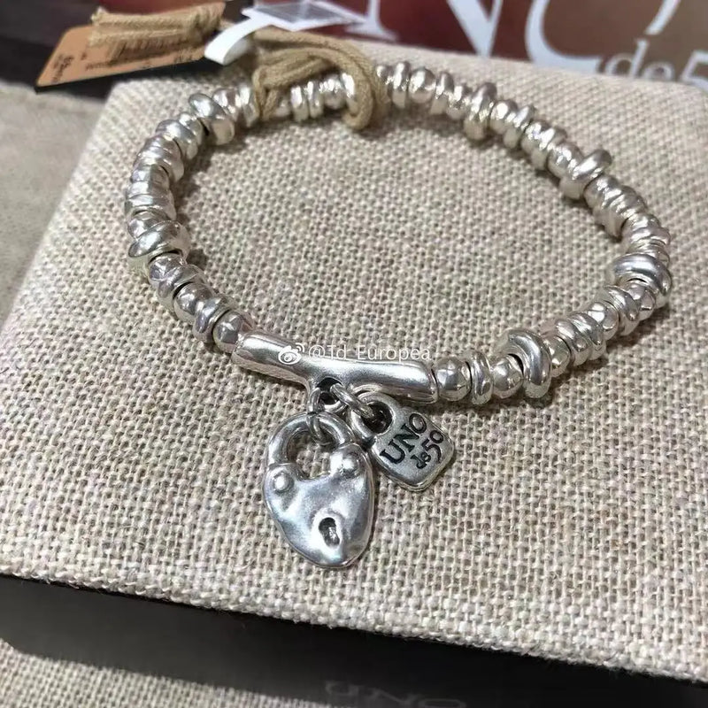 Unique Electroplating 925 Silver Beads Bracelet Jewelry Gift
