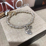 925 Silver Beads Bracelet Jewelry Gift