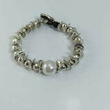 Exaggerated Pearl Bracelet 925 Silver Plating Festive Jewelry Gift