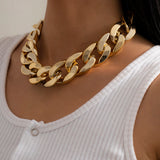 Exaggerated Acrylic Chain Necklace Statement Choker Gothic Jewelry