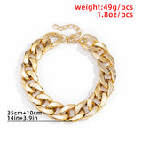 Exaggerated Acrylic Chain Necklace Statement Choker Gothic Jewelry
