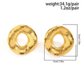 Large Circle Stud Earring Goth Geometric Earrings