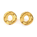 Large Circle Stud Earring Goth Geometric Earrings