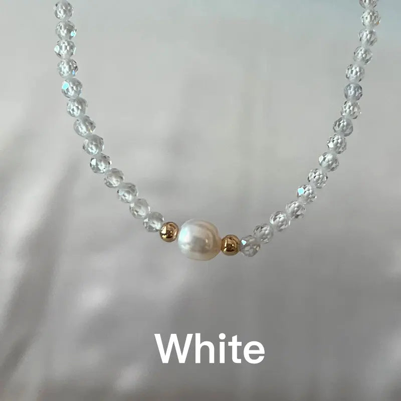 Natural Pearl Zircon Bracelet 14-21cm Size Multicolor