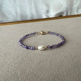 Natural Pearl Zircon Bracelet 14-21cm Size Multicolor