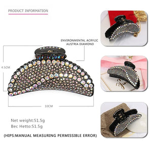 Extra Large Hair Claw for Thick Hair with Austrian Rhinestones