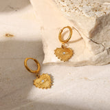 Heart Shaped 18K Stainless Steel Earrings for Women