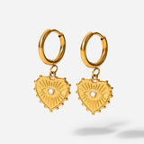 Heart Shaped 18K Stainless Steel Earrings for Women