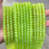 Faceted Chalcedony Abacus Shape Beads Natural Stone Spacer Beads
