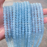 Faceted Chalcedony Abacus Shape Beads Natural Stone Spacer Beads