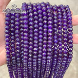 Faceted Chalcedony Abacus Shape Beads Natural Stone Spacer Beads