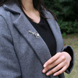 925 Silver Woman Brooch 5A Zircon Dress Accessory