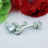 925 Silver Woman Brooch 5A Zircon Dress Accessory