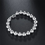 925 Silver Chain Bracelet Charm Bead Bracelet Women Wedding