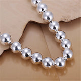 925 Silver Chain Bracelet Charm Bead Bracelet Women Wedding