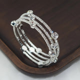 High Crystal Women's Open Bangle Cuff Bracelets Rhinestone Jewelry