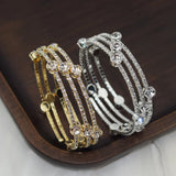 High Crystal Women's Open Bangle Cuff Bracelets Rhinestone Jewelry