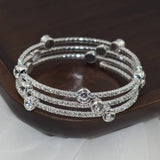 High Crystal Women's Open Bangle Cuff Bracelets Rhinestone Jewelry