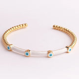 Colorful Evil Eye Bangle Bracelet for Women