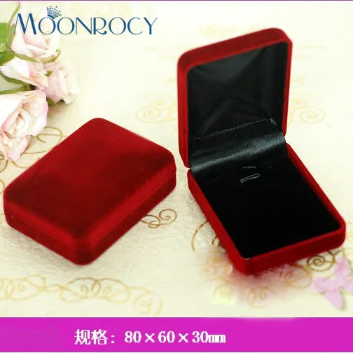 High Flocking Red Gift Box, Jewelry boxes, Necklace boxes