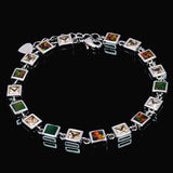 Brown Opal Sliver Plated Women Lady Bracelet High Jewelry