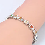 Brown Opal Sliver Plated Women Lady Bracelet High Jewelry