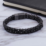 Men's Punk Byzantine Chain Bracelet Double Link Geometric Jewelry